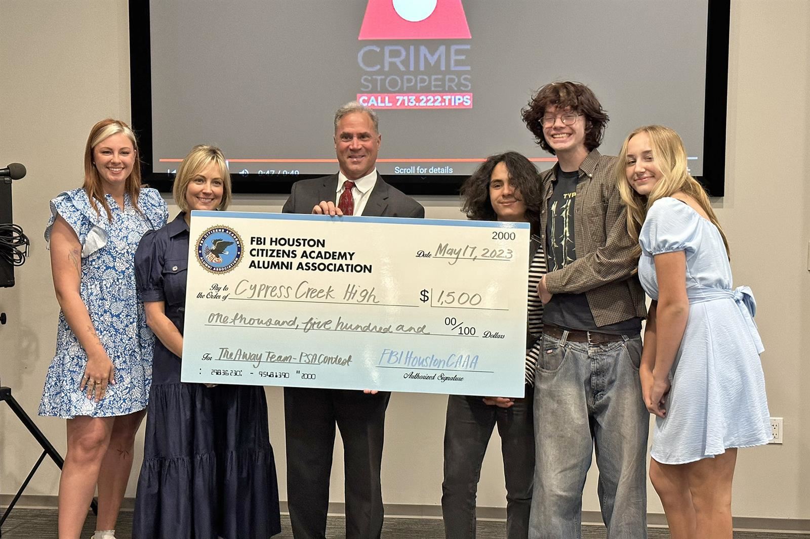 Cy Creek students earned third place in the 2022-2023 School Public Service Announcement contest.